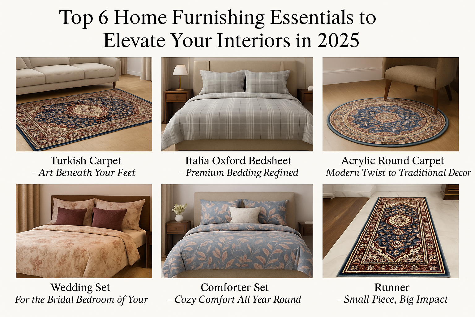 Top 6 Home Furnishing Essentials to Elevate Your Interiors in 2025